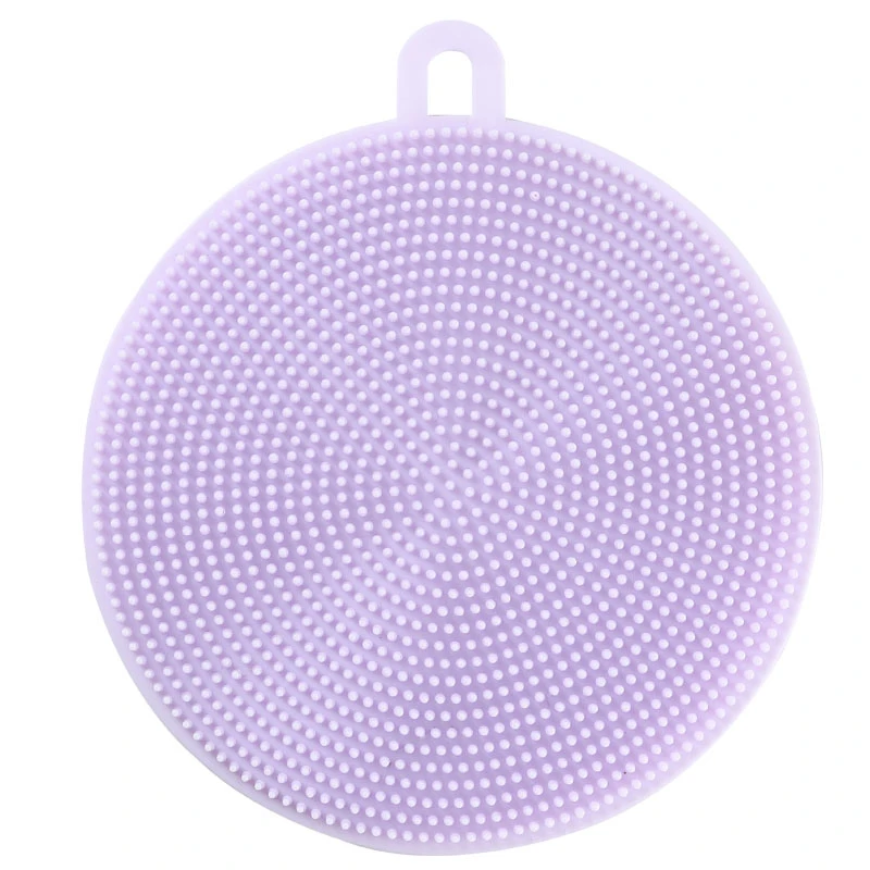 Light Purple 5 шт./компл. Magnic ластик силиконовые блюдо губка скруббер горшок стиральная домашняя щетка для чистки губки антибактериальные кисти, 5 шт в упаковке - Цвет: Light Purple