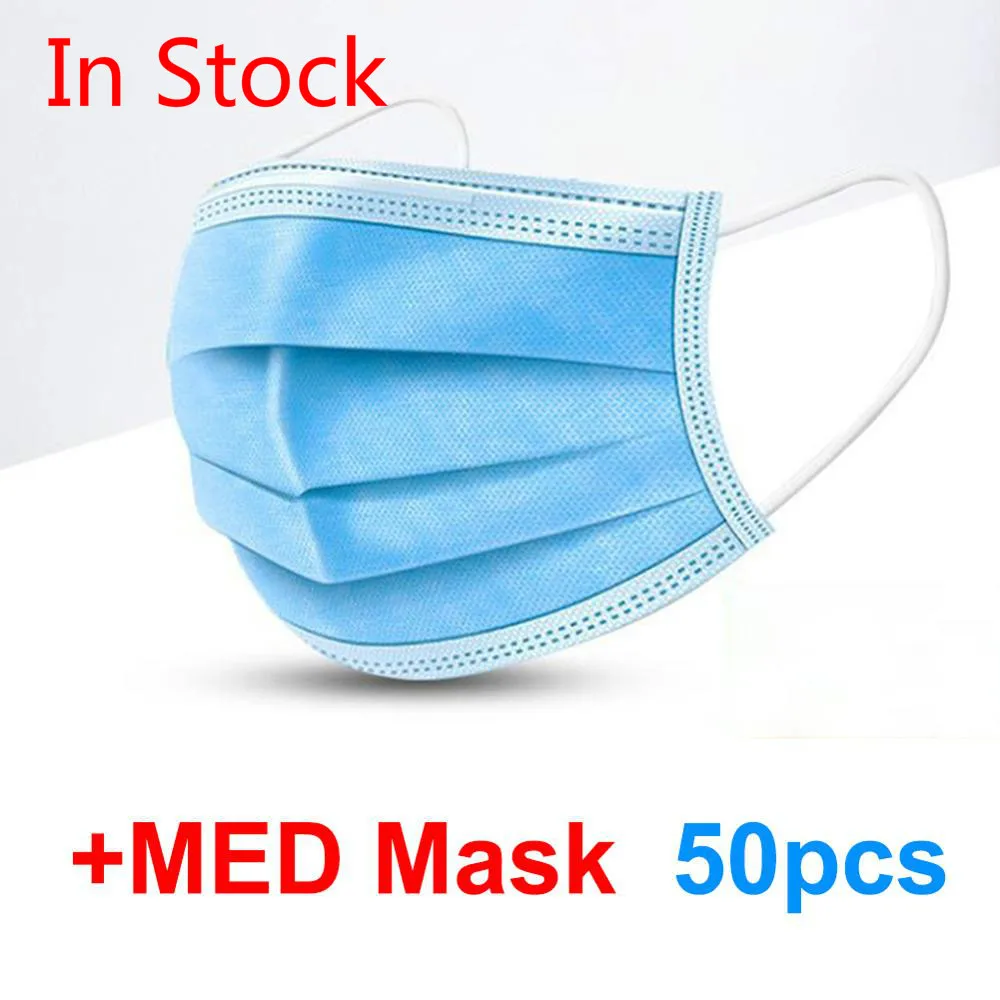 

in Stock Medical Disposable Face Mouth Masks Prevent Anti Virus Bacteria Formaldehyde Mask Hi-Q Surgical Earloop Masks 50PCS