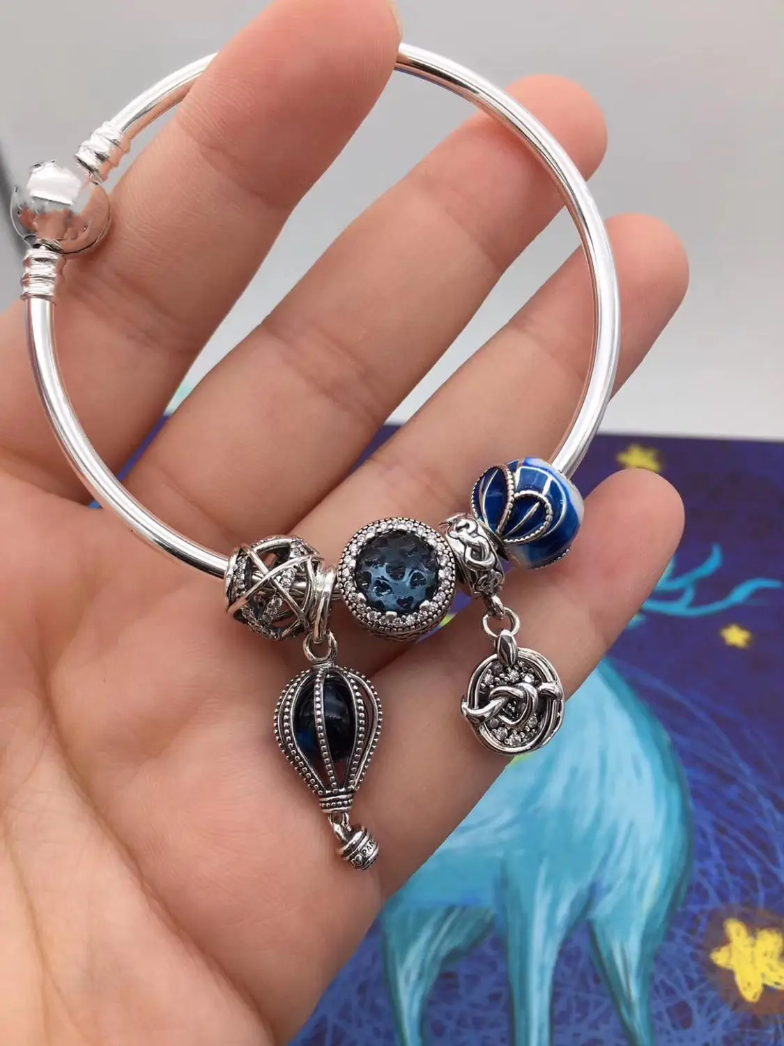 Keris Store высокое качество оригинальный 1:1 100% 925 пробы Серебряный Синий кошачий глаз браслет Бесплатная доставка Keris Store высокое качество оригинальный 1:1 100% 925 пробы Серебряный Синий кошачий глаз браслет Бесплатная доставка