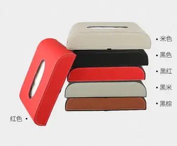 

Car Tissue Box PU Leather Armrest Type Tissue Boxes Napkin Holder Auto Interior Accessories