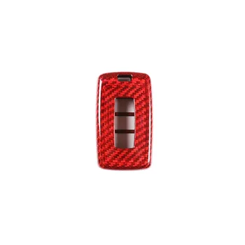 

For Jaguar E-Pace Key Shell Key Decoration Protective Cover Real Carbon Fiber Red Texture