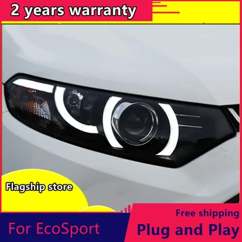 

car styling for ford EcoSport headlights 2013-2018 Car Goods lens for ford EcoSport xenon H7 head lamps HID