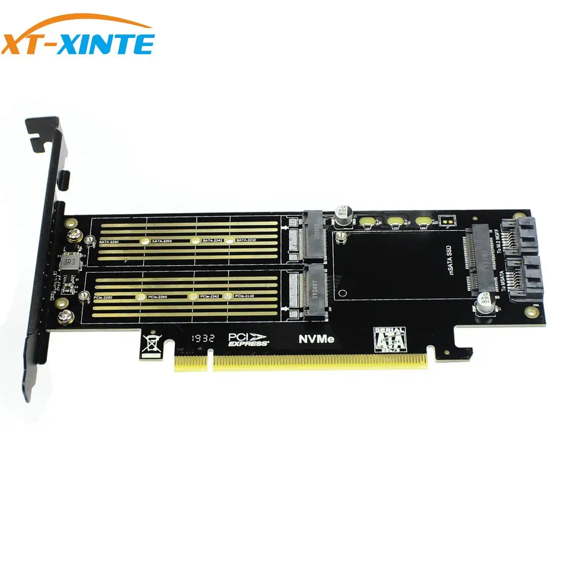 M Key B mSATA M.2 Накопитель SSD с протоколом NVME NGFF к PCI Express 3 0X16 адаптер 0 m2 AHCI в 1 конвертер