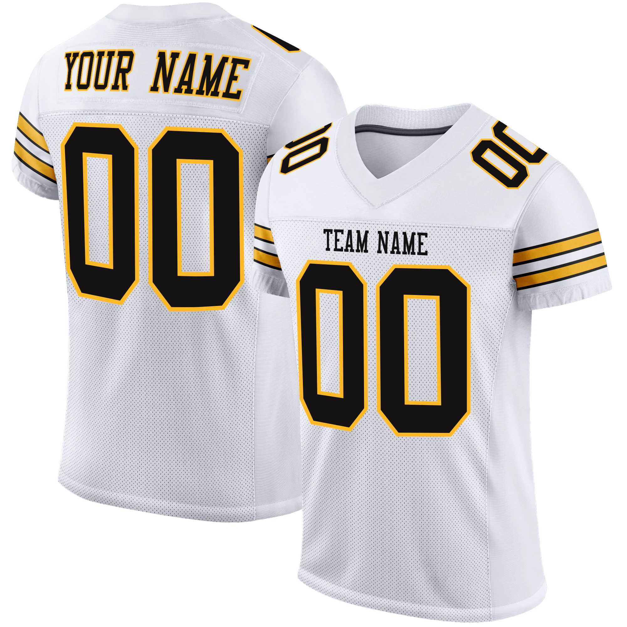 Football Jersey Sticth Your/Team Name/Number Stretch Polyester Mesh Practice Jersey for Men/Lady/Youth Outdoors/Indoors Big