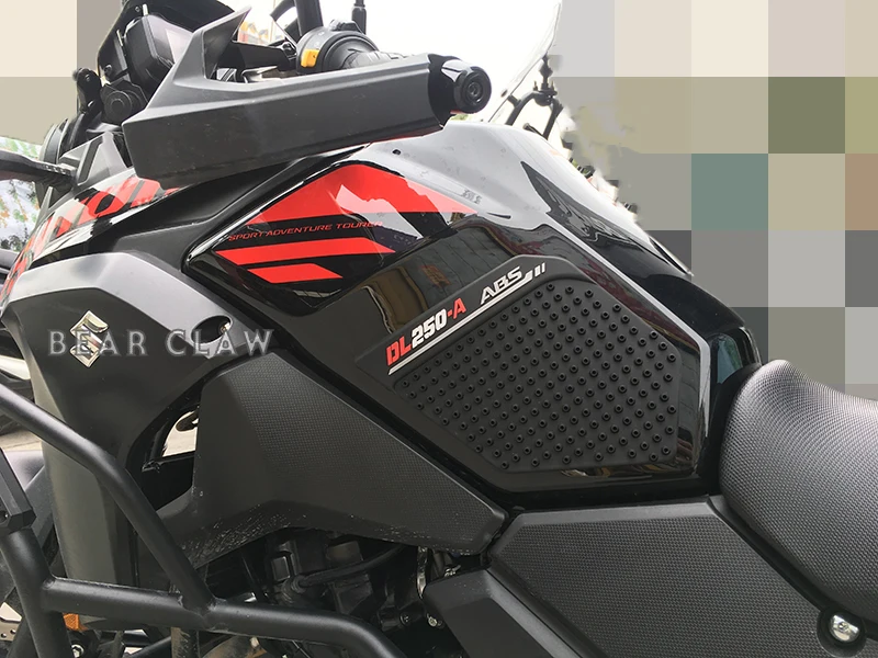 Для SUZUKI DL250 A DL250-A противоскользящие накладки на бак для лучшего сцепления аксессуары для мотоциклов наклейка защита колена