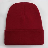 Solid Unisex Beanie Autumn Winter Wool Blends Soft Warm Knitted Cap Men Women SkullCap Hats Gorro Ski Caps 24 Colors Beanies 5