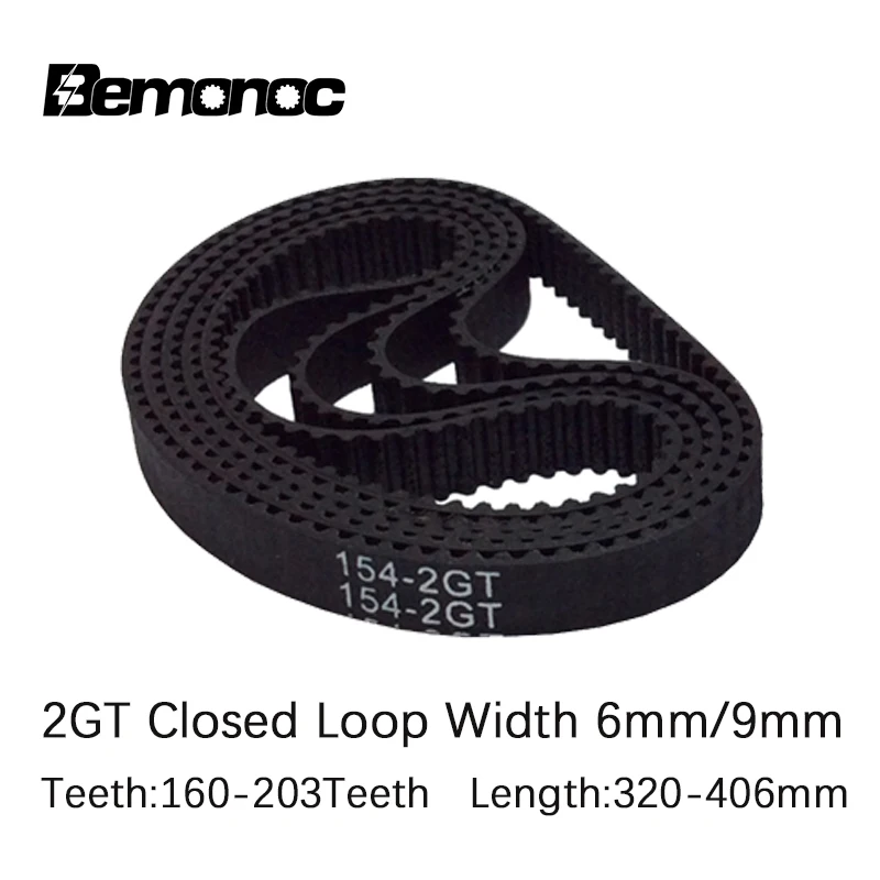 

3D Printer 2GT timing belt Pitch length 320/336/340/348/350/376/390/392/396/400/406mm width 6/9mm in closed GT2 synchronous belt