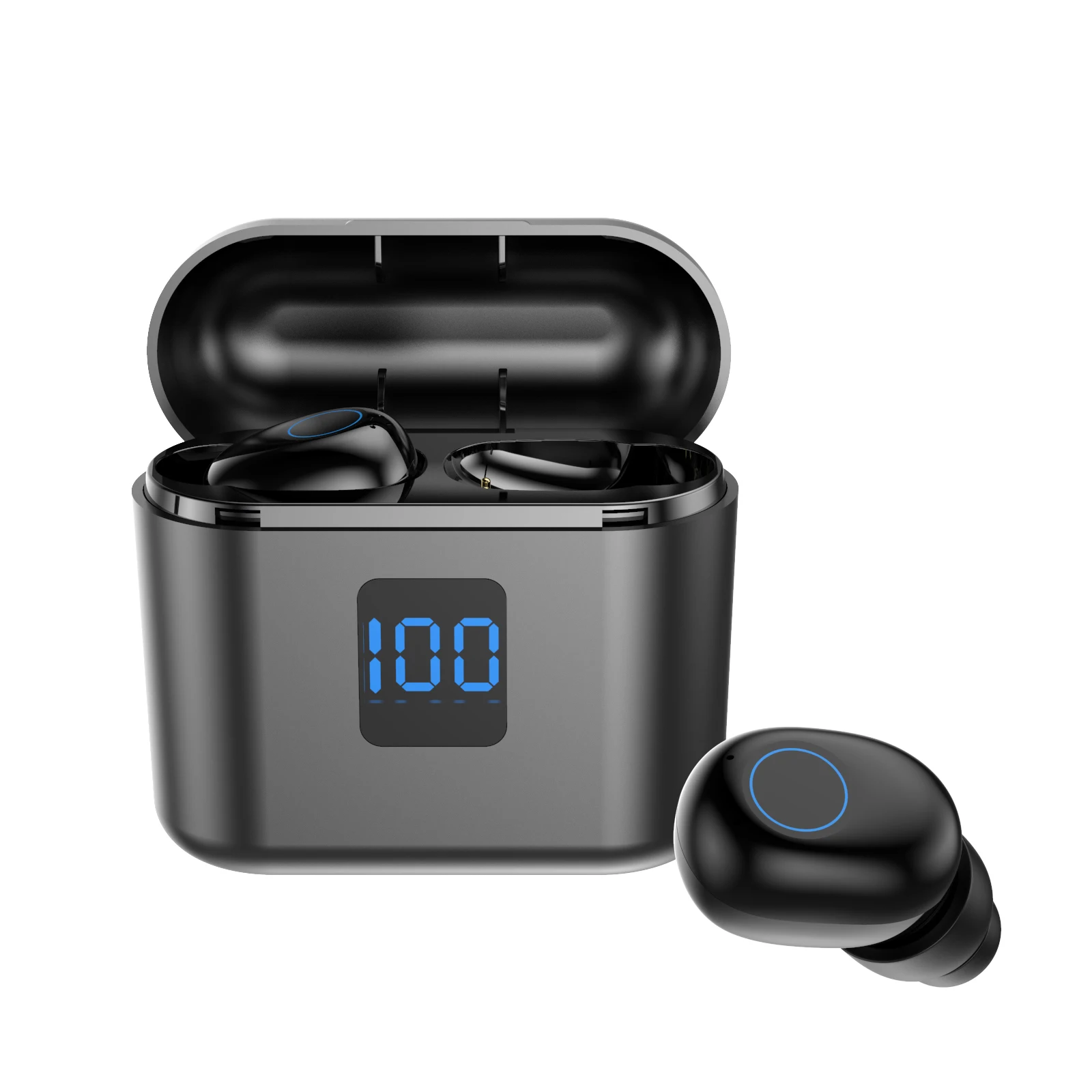 New V5 1 Wireless Headphones Bluetooth Earphones Sports Earbuds Headsets HIFI Stereo Sound Noise Cancel Waterproof LED Display