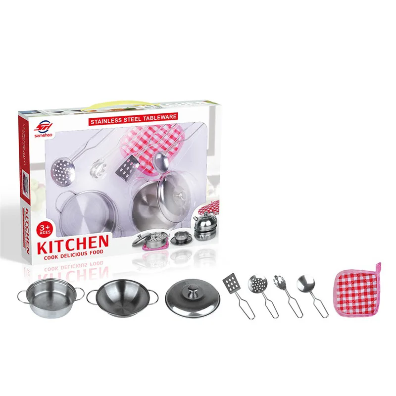  Mini Play House Children Model Kitchen Male Baby Kitchenware GIRL'S Cook Cooking Stainless Steel To - 4000292684656