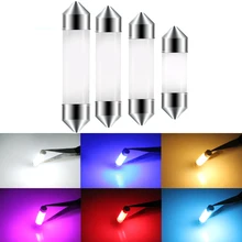 Светодиодный купол 31 мм 36 мм 39 мм 41 мм c5w 212-2 6418 холодный Чтение номерного знака Лампа светодиодный свет лампы белый синий красный желтый розовый 12 В