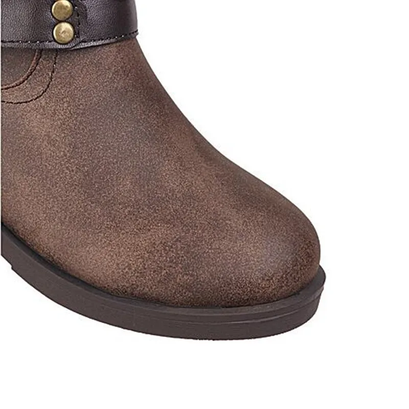BBZAI New pattern Superior quality shoes woman Fashion 3cm Fur-in-one warm boots Pumps Round Toe Women's Boots USA 3-11 12