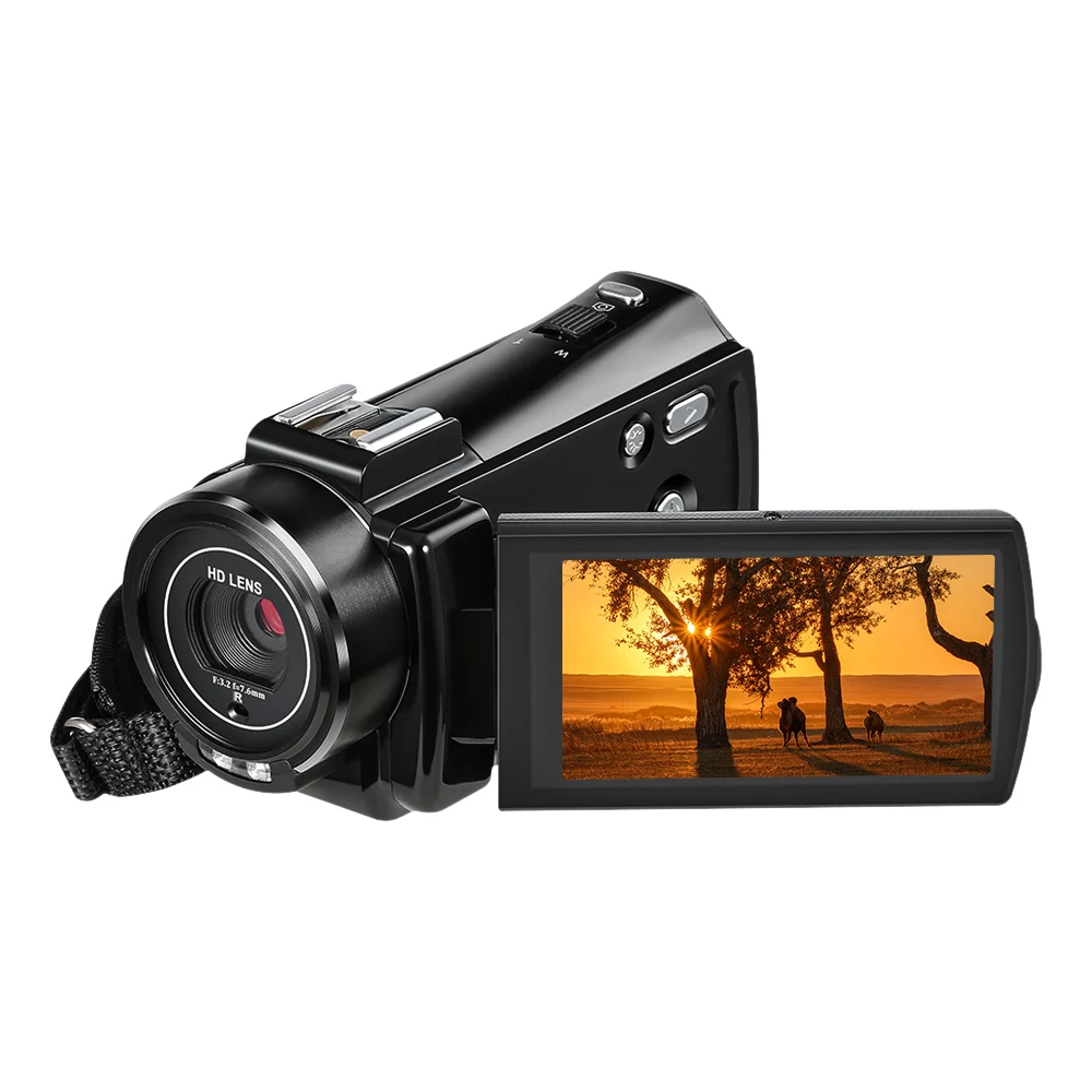 Andoer HDV-V7 PLUS 1080P Full HD 24MP Портативная Домашняя Цифровая видеокамера с дистанционным управлением и инфракрасным ночным видением