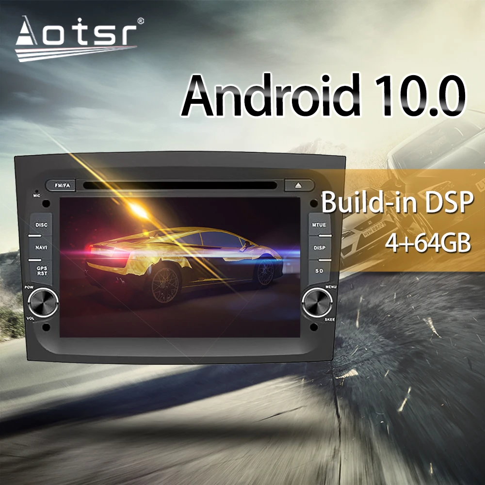 For Fiat Doblo 2016 2017 2018 Car Multimedia Radio Player Stereo screen Android 10 DSP 7 inch IPS Audio GPS Navi head unit | Автомобили и