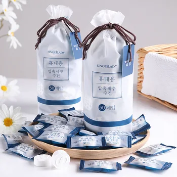 

50pcs Compressed Towels Tablet Face Towel Mask Coin Tissue Home Salon Travel Camping Car Paper Towels