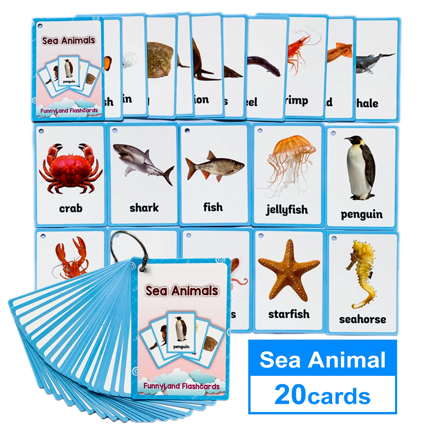 Kids Learn English Adjectives Word Card Toys Baby English Learn Card Early Education Children Learning English Word Card 31