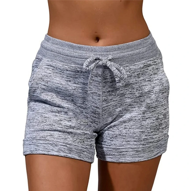 

Women Elastic Band Lace Up Decor Shorts High Waist Workout Shorts Vital Fitness Short Sports Women Gym For Ladies
