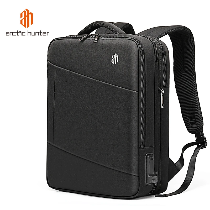32L мужской s Рюкзак 15,6 дюймов usb зарядка Мужской многослойный высокой емкости Дорожные рюкзаки бизнес Mochila для мужчин - Цвет: Black Backpack