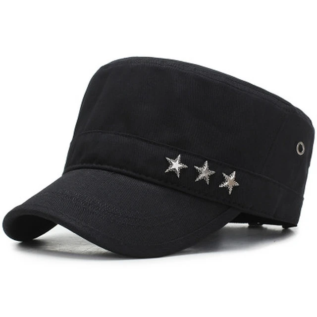 Gorra militar para hombre, gorro informal de algodón lavado, Estilo  Vintage, para verano y otoño - AliExpress