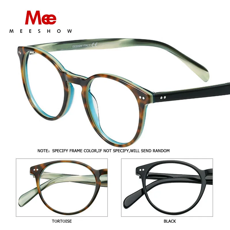 Inclinarse sistema Descarga Gafas de acetato para hombre y mujer, lentes ópticas redondas con montura  Vintage, gafas graduadas para Miopía - AliExpress