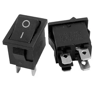 

5pcs AC 6A/250V 10A/125V 4 Pin ON/OFF 2 Position DPST Snap in Boat Rocker Switch