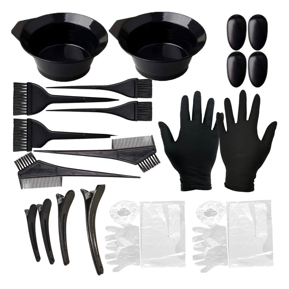 Escovas de Cabeleireiro Tigela de Plástico Tintura de Cabelo Cor do Cabelo Profissional Combo Kit Salon Tint Tool 22 Pçs – Set