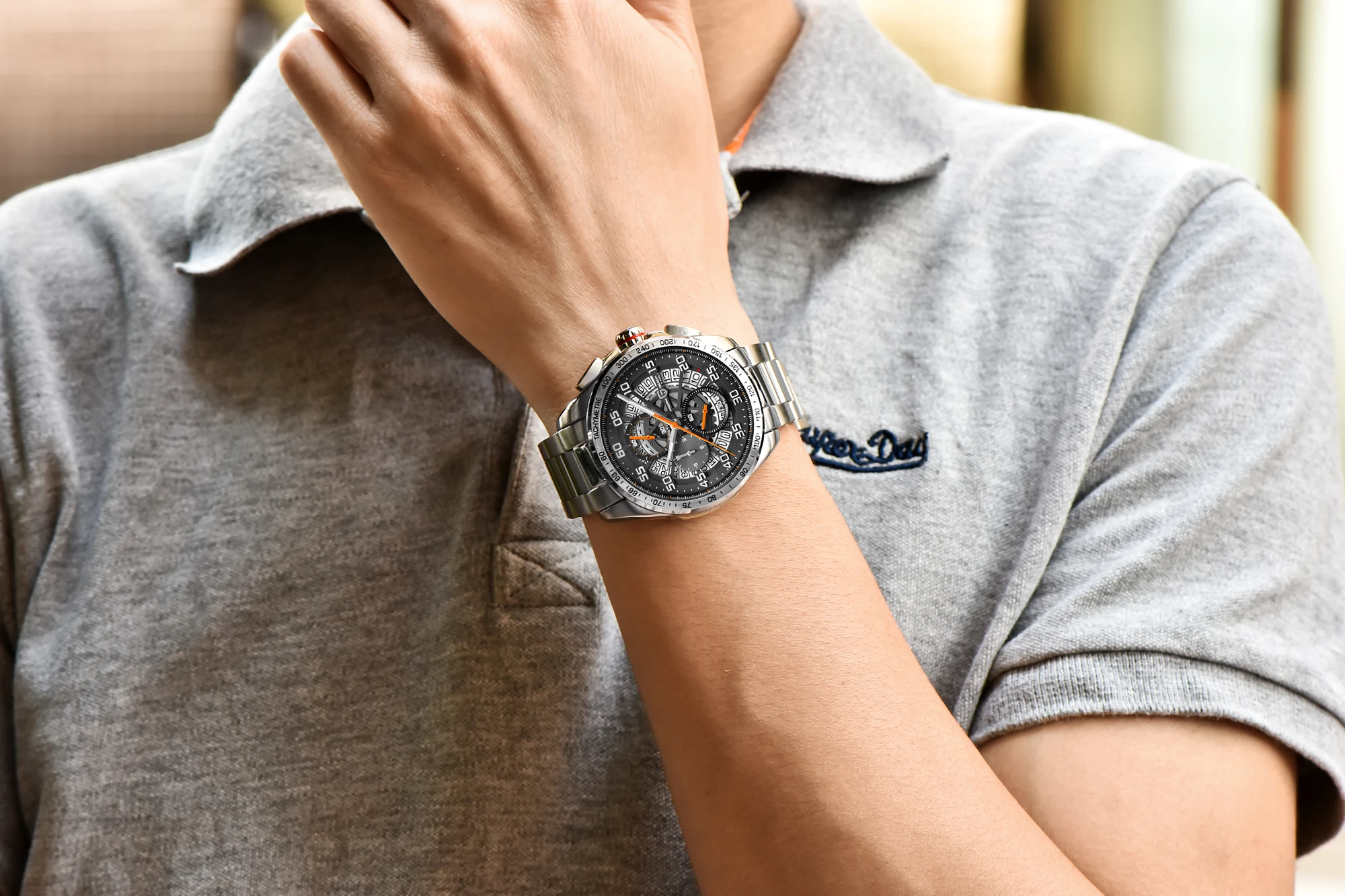 PAGANI Дизайн Avant Sport 3D большой циферблат кварцевые мужские часы Роскошные военные армейские черные стальные часы водонепроницаемые наручные часы с хронографом