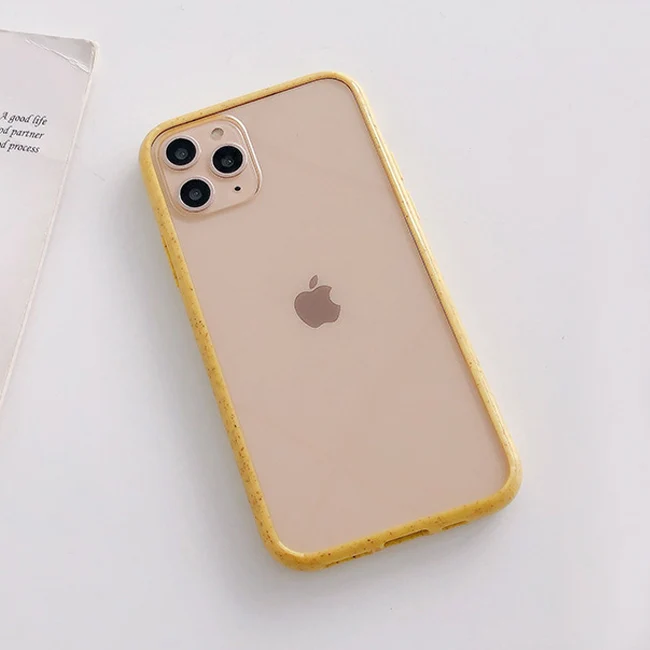 Чехол-бампер для iphone 11 11Pro Max для iphone XR X XS Max 7 8 Plus, прозрачная задняя крышка - Цвет: Цвет: желтый
