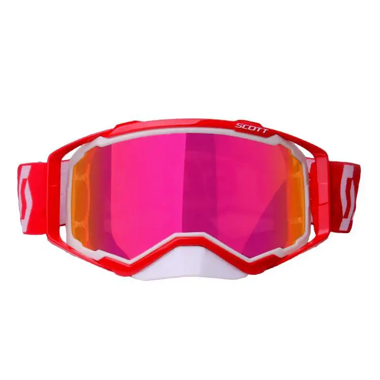 Studyset очки для верховой езды, для мотокросса, для внедорожника, для грязи, мотоцикла, шлемы, очки для лыжного спорта, очки для горного велосипеда - Цвет: Red and white