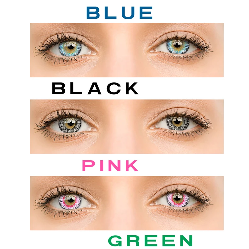2 шт./пара Цвет Фул контактные линзы для глаз мягкий красивый ученик девушка