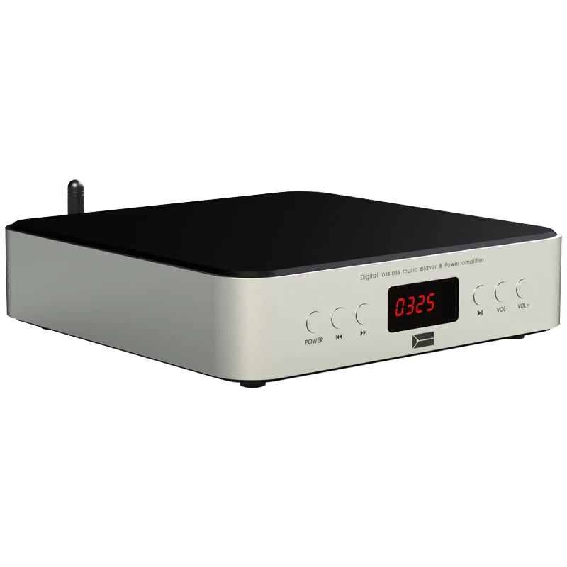 Серебристый AMP65 цифровой плеер аудио декодер Hifi Bluetooth аудио ЦАП усилитель цифровой плеер Amp 50 Вт+ 50 Вт - Цвет: Серебристый