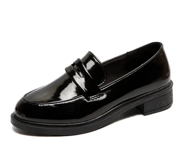 WYFAMDER British Brogue Shoes Spring Autumn Fashion Cut Out Flat Lady Loafers Women Flats Slip on Casual Black Shoes WF41