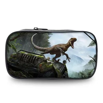 

Jurassic Park World 2 Cartoon Pencil Case Zip Super Big Capacity Pen Bag Makeup Bag Stationery Office School