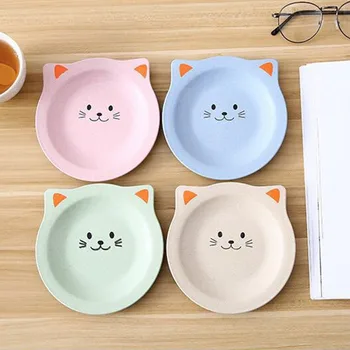 

Creative Breakfast Steak Children's Fruit PlateHand Cute Cat Animal Cutlery Cartoon Dish Pet Feeder