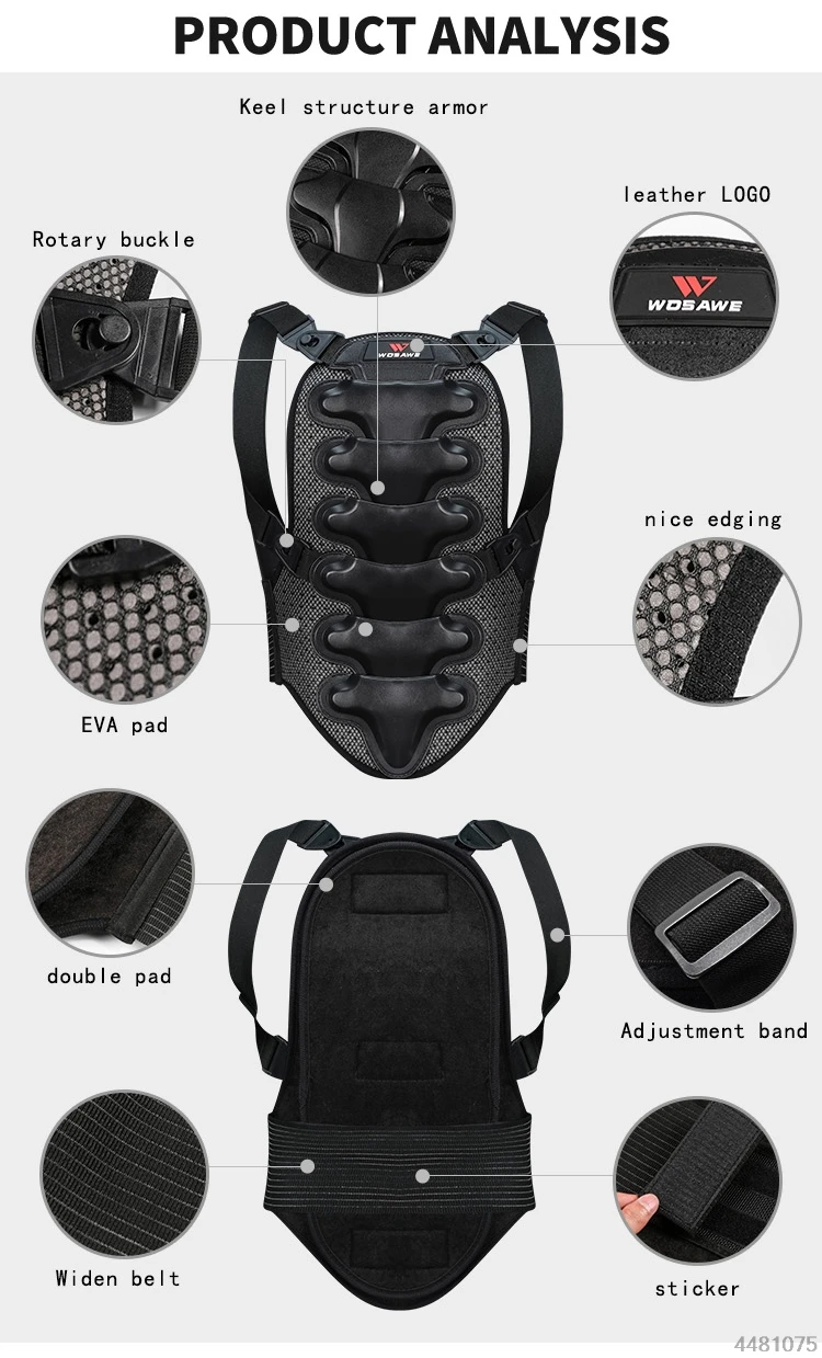 WOSAWE moto rcycle куртка moto cross Body протектор GHOST RACING Riding moto Защитная защита Броня мото защита груди и спины