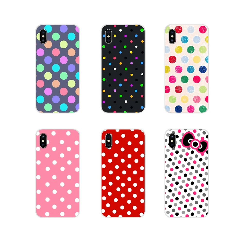 For Samsung Galaxy S3 S4 S5 Mini S6 S7 Edge S8 S9 S10 Lite Plus Note 4 5 8 9 Silicone Skin Case Black And White Polka Dot Lovely | Мобильные