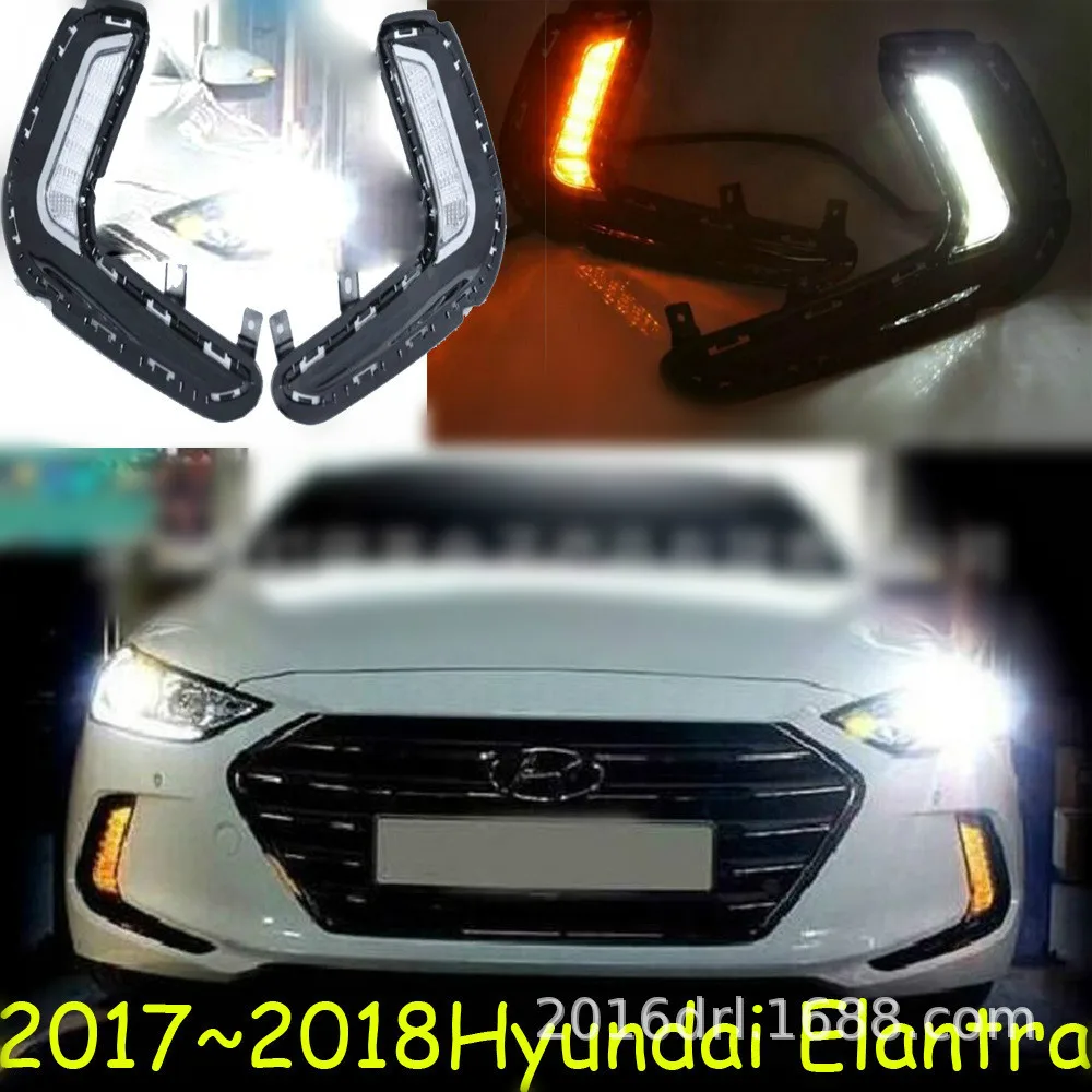 

CSGJMY 1Set 12V ABS LED Car DRL Daytime Running Lights With Turn Yellow Signal For Hyundai Avante AD Elantra 2016 2017 2018