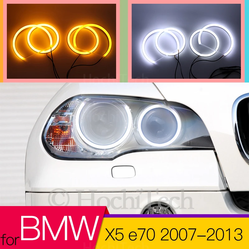 Switchback Cotton Light Led Angel Eye Halo Dual Color Per Bmw X5 E70 2007 2008 2009 2010 2011 2012 2013