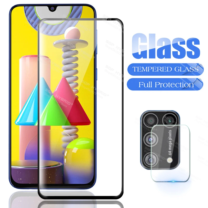 2in1 объектив стекло для Samsung Galaxy M31 м 31 Защитная пленка экрана SamsungM31 GalaxyM31