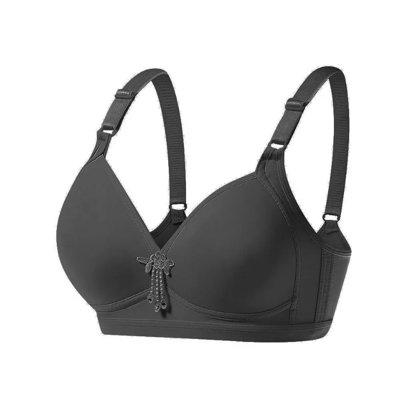 5 Colors French fashion Lavender black bra women wire free Big Bust 75 80 85 90 95 100 B C D cup bralette push up tops bh C07 2