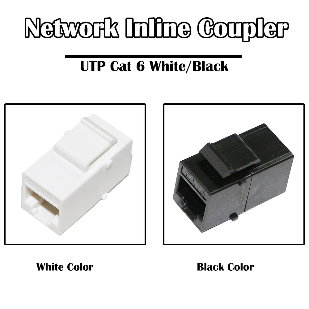 Сетевой встраиваемый соединитель UTP Cat 6 2 шт. белый/черный гнездо разъем Keystone RJ 45