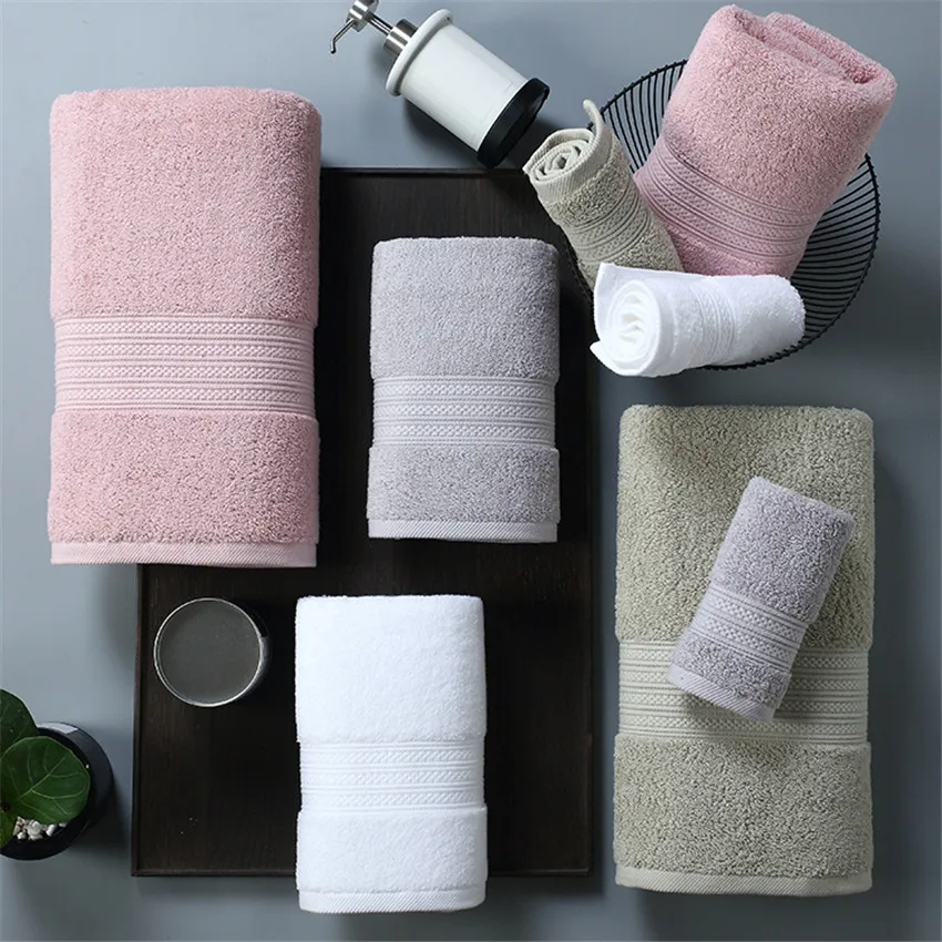 Serviette de bain en coton pakistanais pour adultes, รฉponge super absorbante, serviette de visage, grandes serviettes chaudes รฉpaisses, 150x80cm,