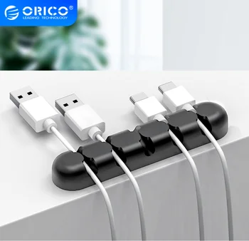 

Orico Cable Organizer Silicone Minimalistic Winder Desktop Tidy Management Wire Holder for USB Cable Mouse Headphone Earphone