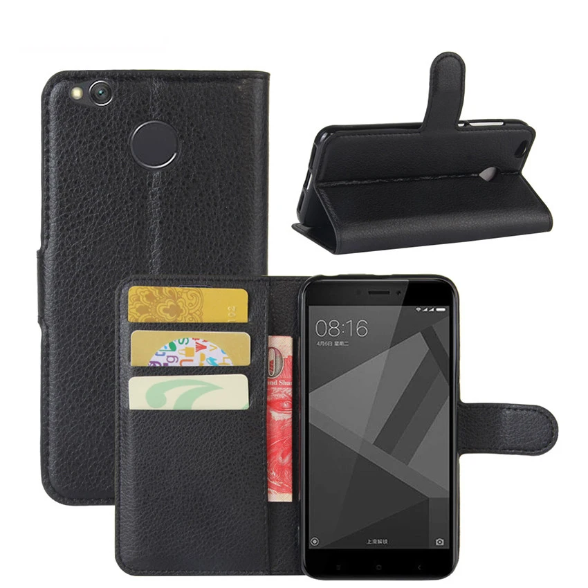 For Xiaomi Redmi 4X Case Hight Quality Flip Leather Case For Xiaomi Redmi 4X 4 x Fashion Stand Cover