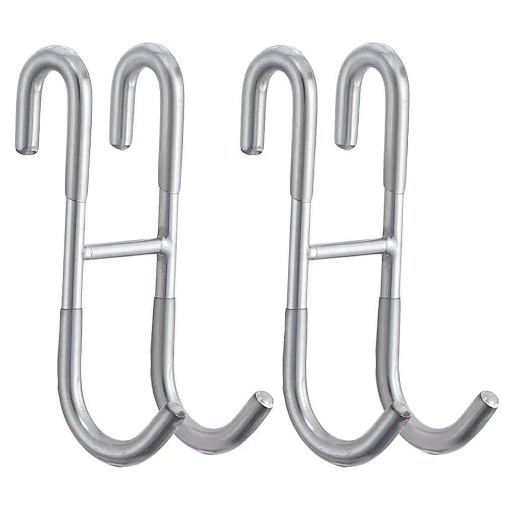 2 Pack Over Shower Glass Door Hook Plated Matt Black Stainless Steel