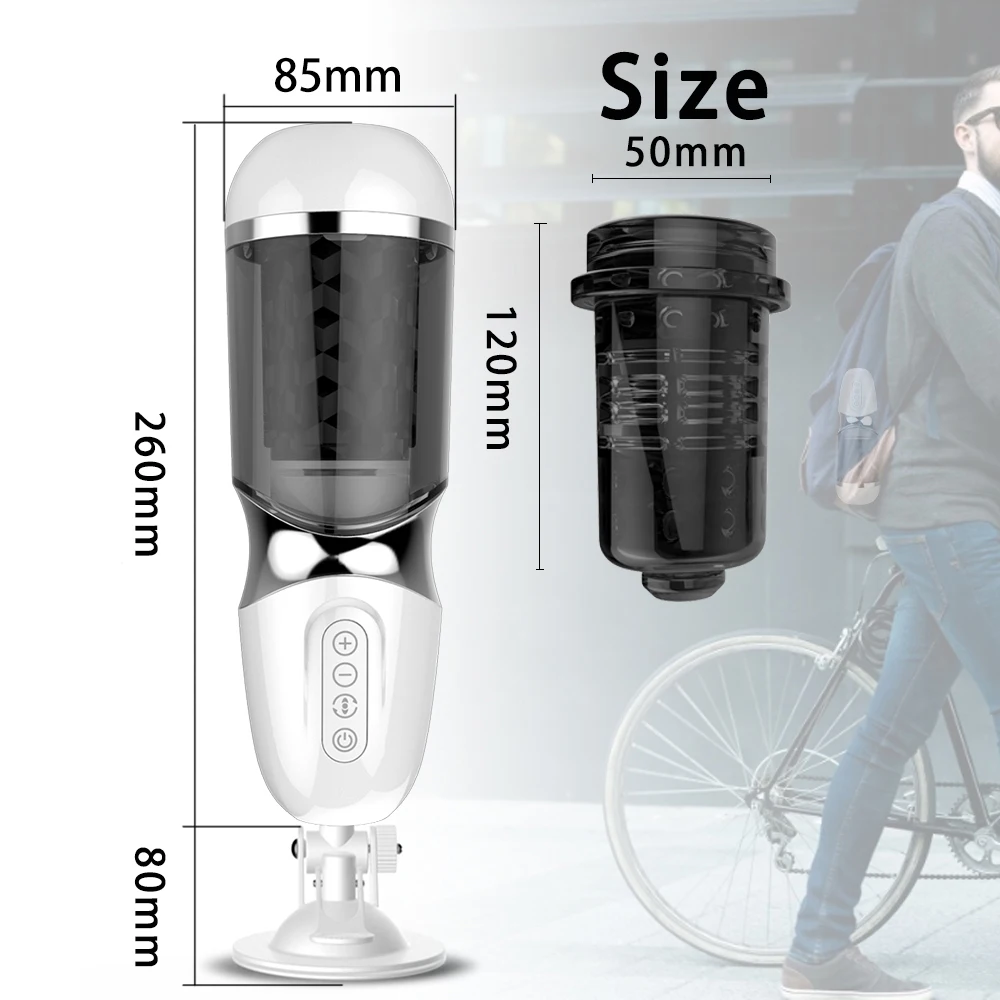 Sex Toys For Men Automatic Telescopic Rotation Male Masturbator Heating Voice Cup Vagina Real Pussy Adult Masturbation Vibrator (10)