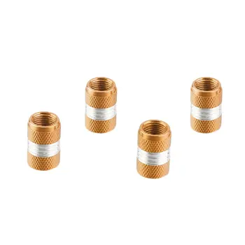 

6 Colors good quality Mini 4 X Aluminum Tire/Rim Valve/Wheel Air Port Dust Cover Stems Caps For Car Free Shipping