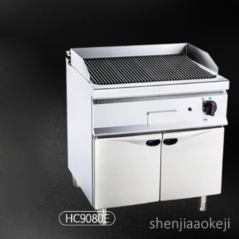 380V HC9080E Многофункциональный Настольный Электрический гриль-печь коммерческих электронное зажигание гриль-машина из нержавеющей стали char бройлеров - Цвет: 380V