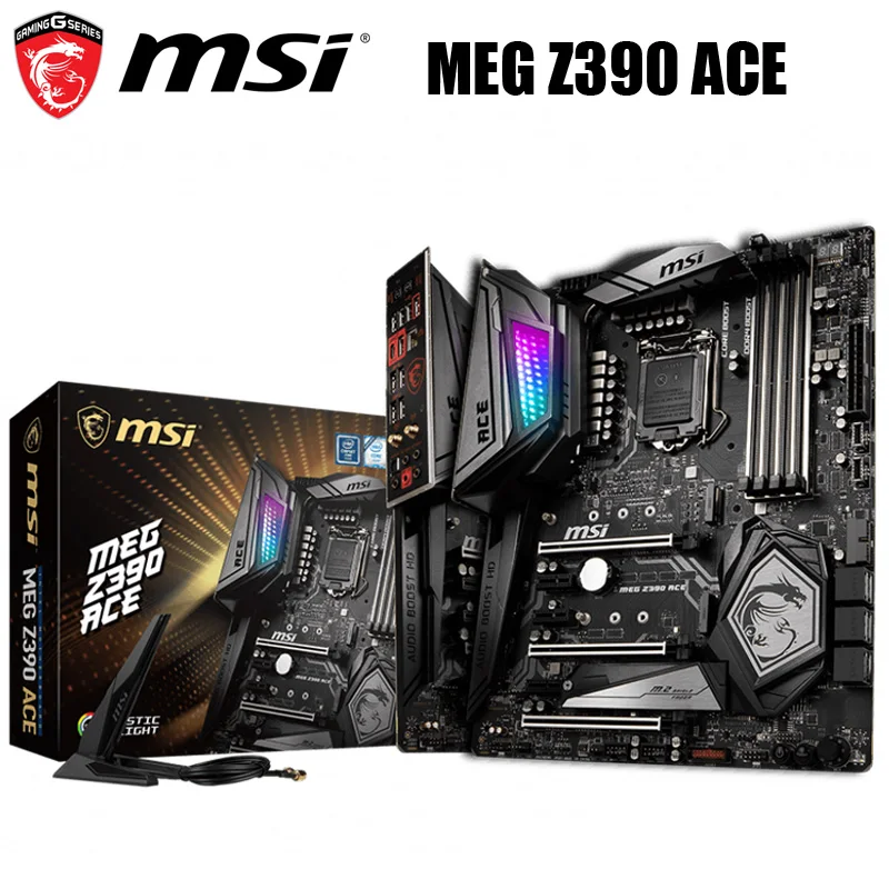 Материнская плата MSI MEG Z390 ACE LGA 100% Core i9/i7/i5/i3 Intel DDR4 64 ГБ оригинальная для