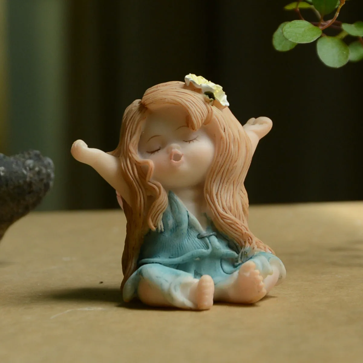 Everyday Collection Angel Figurine Miniature Fairy Garden Ornament Leaf baby Christmas tree Decoration for Home Child Gift ornament crafts miniature figurines miniature ornament