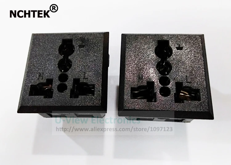 NCHTEK 13A/250V Универсальный 3 pin шасси женский Великобритания AU США встроенный разъем адаптер питания/ DHL /200 шт